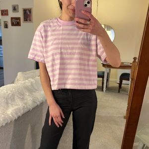 Gap striped cropped t-shirt